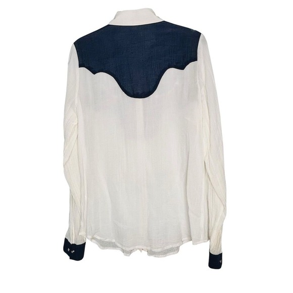 ROPER Women's Floral Embroidered Long Sleeve Western Shirt M Multicolor rodeo - Picture 2 of 4